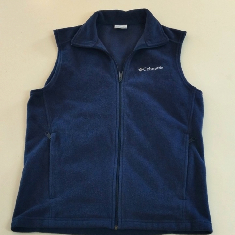 Columbia Mens Steens Mountain Fleece Blue Vest size S